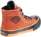Harley-Davidson Kid's 3-Inch Patch Orange Hi-Top Athletic Sneakers. D61034 - No Hassle Returns at Wisconsin Harley