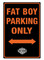 Harley-Davidson Embossed Fat Boy Motorcycle Packing Only Tin Sign, Black 2010981 - Wisconsin Harley-Davidson