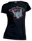 Harley-Davidson Women's Juniors T-Shirt, Distressed Powered Wheel Rubber, Black - Wisconsin Harley-Davidson