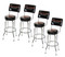 Harley-Davidson Bar & Shield Bar Stool With Back Rest HDL-12204 SET OF 4 - Wisconsin Harley-Davidson