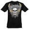 Harley-Davidson Men's Short Sleeve Lightweight Tee, Distressed Wing Skull, Black - Wisconsin Harley-Davidson