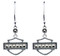 Harley-Davidson Women's Marcasite Outline Bar & Shield Drop Earrings, HDE0389 - Wisconsin Harley-Davidson