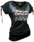 Harley-Davidson Women's Embellished H-D Script Winged Short Sleeve Tee, Black - Wisconsin Harley-Davidson