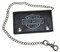 Harley-Davidson Men's Embroidered XL Tri-Fold Chain Wallet Leather TC817H-2G - Wisconsin Harley-Davidson
