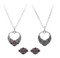 Harley-Davidson Womens Winged Heart Necklace & Earrings Gift Set, Purple HDS0003 - Wisconsin Harley-Davidson