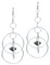 Harley-Davidson Women's Earrings, Multi Hoop Bar & Shield Dangle, Silver HDE0055 - Wisconsin Harley-Davidson
