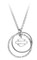 Harley-Davidson Women's Double Link Circle Diamond Necklace, Silver HMN0003-18 - Wisconsin Harley-Davidson