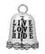Harley-Davidson LIVE LOVE RIDE Silver Ride Bell HRB034 - Wisconsin Harley-Davidson