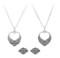 Harley-Davidson Womens Winged Heart Necklace & Earrings Gift Set, Silver HDS0004 - Wisconsin Harley-Davidson
