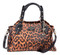 Harley-Davidson Women's Leopard Printed Satchel Purse, Canvas LP3825S-BRNBLK - Wisconsin Harley-Davidson
