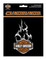 Harley-Davidson Orange Bar & Shield Flames Cling Bling Window Decal CG1121 - Wisconsin Harley-Davidson