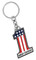 Harley-Davidson Key Chain, #1 American Flag Metal Key Fob, Silver HDKD153 - Wisconsin Harley-Davidson