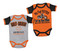 Harley-Davidson Baby Boys' Mom Rules Creeper Set, 2 Pack, Black/Orange 3050553 - Wisconsin Harley-Davidson