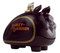 Harley-Davidson Hog Bank, Black Ceramic Pig Piggy Bank 11'' x 7''. 99400-82Z - Wisconsin Harley-Davidson