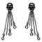 Harley-Davidson Women's Sculpted Skull Multi-Chain Drop Earrings 97876-16VW - Wisconsin Harley-Davidson
