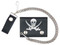 Genuine Leather Men's Pirate Skull Tri-Fold Biker Chain Wallet, Black TC304-70s - Wisconsin Harley-Davidson