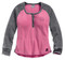 Harley-Davidson Women's Pink Label Waffle Knit Henley, Hot Pink 99145-17VW - Wisconsin Harley-Davidson