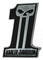 Harley-Davidson #1 Skull Dark Custom Chrome Injection Molded Emblem CG41507 - Wisconsin Harley-Davidson