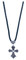 Harley-Davidson Men's Tribal Cross B&S Necklace w/ Rubber Cord HDN0346-22 - Wisconsin Harley-Davidson