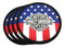 Harley-Davidson American Flag Bar & Shield PVC Coaster Set, Set of 4, 210041 - Wisconsin Harley-Davidson
