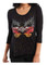 Harley-Davidson Women's Embellished Rosas Lace Trim 3/4 Sleeve Shirt, Black - Wisconsin Harley-Davidson