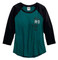 Harley-Davidson Women's Colorblocked Raglan Sleeves Sleep Tee, Teal 97782-17VW - Wisconsin Harley-Davidson