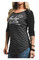 Harley-Davidson Women's H-D Raglan 3/4 Sleeves Striped Tee, Black 5K34-HB76 - No Hassle Returns at Wisconsin Harley