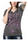Harley-Davidson Women's Oasis Flowered Foil H-D Script Short Sleeve Tee, Gray - Wisconsin Harley-Davidson