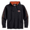 Harley-Davidson Mens Flames Bar & Shield Zip Hooded Sweatshirt, Black 99001-16VM - Wisconsin Harley-Davidson