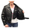Redline Women's Angled Zipper Goat Leather Motorcycle Jacket, Black L-3300 - No Hassle Returns at Wisconsin Harley