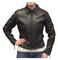 Redline Women's Goat Leather Black Reflective Piping Motorcycle Jacket L-3250BR - Wisconsin Harley-Davidson