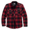 Harley-Davidson Men's H-D Plaid Fleece Shirt Jacket, Red & Black 96502-17VM - Wisconsin Harley-Davidson