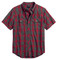 Harley-Davidson Men's Black Label Heathered Plaid Shirt, Red 99037-17VM - Wisconsin Harley-Davidson
