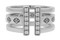 Harley-Davidson Women's Bling Bar & Shield Split Ring, Sterling Silver HDR0428 - Wisconsin Harley-Davidson