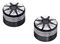 Harley-Davidson Burst Front Axle Nut Covers, Fits VRSC Models, Black 43000031 - Wisconsin Harley-Davidson