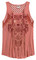 Harley-Davidson Women's Crochet Insert Sleeveless Tank, Red 96147-17VW - Wisconsin Harley-Davidson