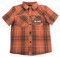 Harley-Davidson Little Boys' Plaid Short Sleeve Shop Shirt, Orange 1072723 - Wisconsin Harley-Davidson