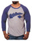 Harley-Davidson Men's Game Day H-D Raglan 3/4 Sleeve Shirt, Blue & Gray Heather - Wisconsin Harley-Davidson