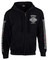 Harley-Davidson Men's Ghost Speed Full-Zip Hooded Sweatshirt, Solid Black - Wisconsin Harley-Davidson