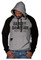 Harley-Davidson Men's Premium Midnight Rider Colorblocked Pullover Hoodie, Gray - Wisconsin Harley-Davidson