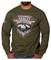 Harley-Davidson Men's Distressed Uprising Long Sleeve Shirt, Fatigue Green - Wisconsin Harley-Davidson