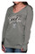 Harley-Davidson Women's Skull Vines V-Neck Long Sleeve Hoodie Shirt, Gray - Wisconsin Harley-Davidson