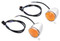 Harley-Davidson LED Bullet Turn Signal Kit -Front, Chrome w/ Amber Lens 67800477 - Wisconsin Harley-Davidson