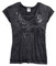 Harley-Davidson Women's Burnout V-Neck Short Sleeve Top, Charcoal 96068-17VW - Wisconsin Harley-Davidson
