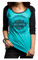 Harley-Davidson Women's Handcrafted Badass 3/4 Sleeve Raglan Shirt 5U33-HC9Z - Wisconsin Harley-Davidson