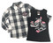 Harley-Davidson Little Girls' Glitter Tank & Long Sleeve Plaid Shirt Set 1033657 - Wisconsin Harley-Davidson