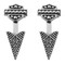 Harley-Davidson Women's Arrowhead Beaded Ear Jackets, Sterling Silver HDE0455 - Wisconsin Harley-Davidson