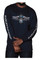Harley-Davidson Men's Aviator Skull Long Sleeve Crew Neck Shirt, Navy Blue - Wisconsin Harley-Davidson