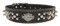 Harley-Davidson 1.5 in. Adjustable Double Row Spiked Leather Dog Collar - Black - Wisconsin Harley-Davidson