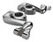Ciro Hingeless Clamps w/ Clevis & 4 Inch Extension Arm, Chrome or Black Finish - Wisconsin Harley-Davidson